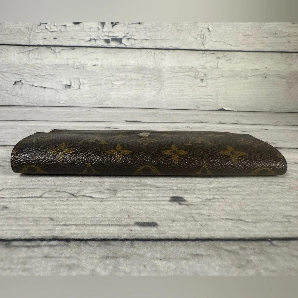 Louis Vuitton Portefeuille Sarah Long Bifold Wallet Monogram Canvas Leather - Picture 3 of 16